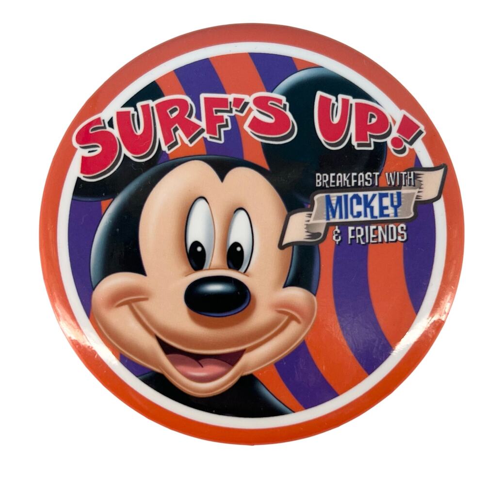 Mickey Mouse Surfs Up pinback